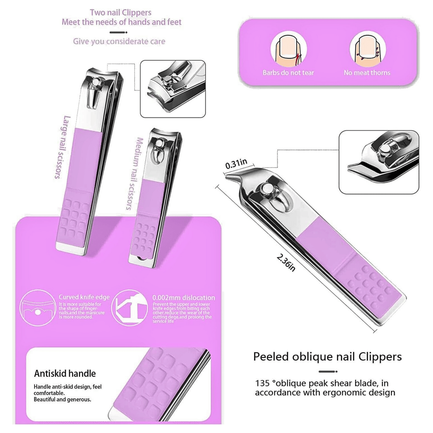 16 in 1 Manicure & Pedicure Kit with Leather Bag - Zafiee Mart