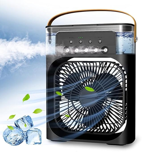 ❄️ 4-in-1 Portable Air Cooler Fan | Humidifier + Purifier + Ice Cooling | USB Rechargeable - Zafiee Mart