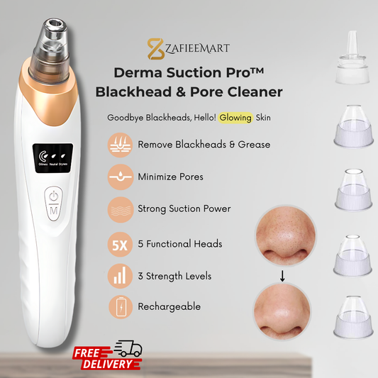 5-in-1 Rechargeable Derma Suction Blackhead Remover – Pore Vacuum Cleaner - Zafiee Mart