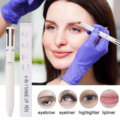 4-in-1 Beauty Pen – Eyeliner, Lip Liner, Brow & Contour Pencil - Zafiee Mart