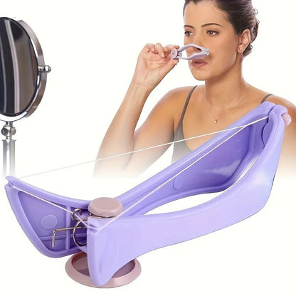 SLIQUE  Women’s Facial Hair Defeatherer – Eyebrow & Cheek Threading Tool - Zafiee Mart