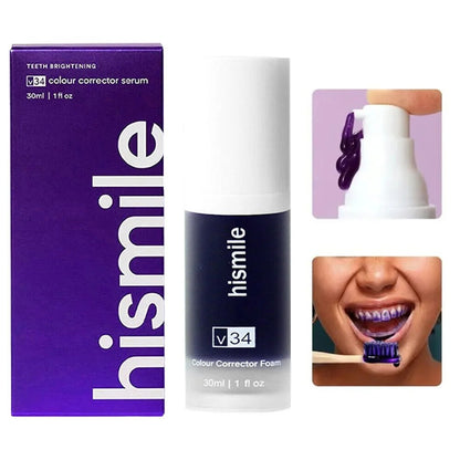 Hismile V34 Tooth Whitening Mousse – Say Goodbye to Yellow Teeth! - Zafiee Mart