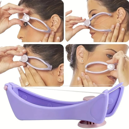 SLIQUE  Women’s Facial Hair Defeatherer – Eyebrow & Cheek Threading Tool - Zafiee Mart